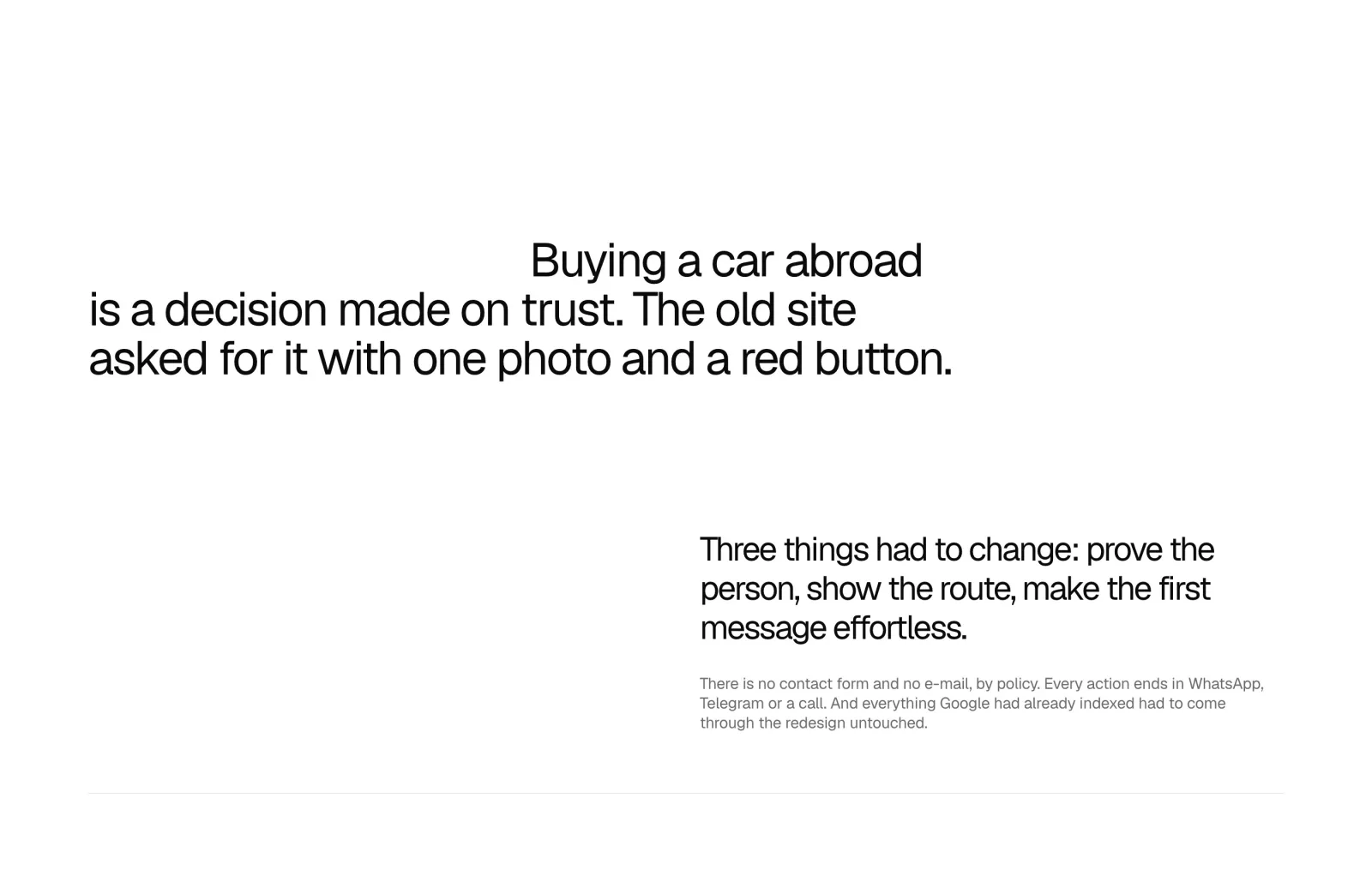 The brief as a problem: trust, and three things that had to change