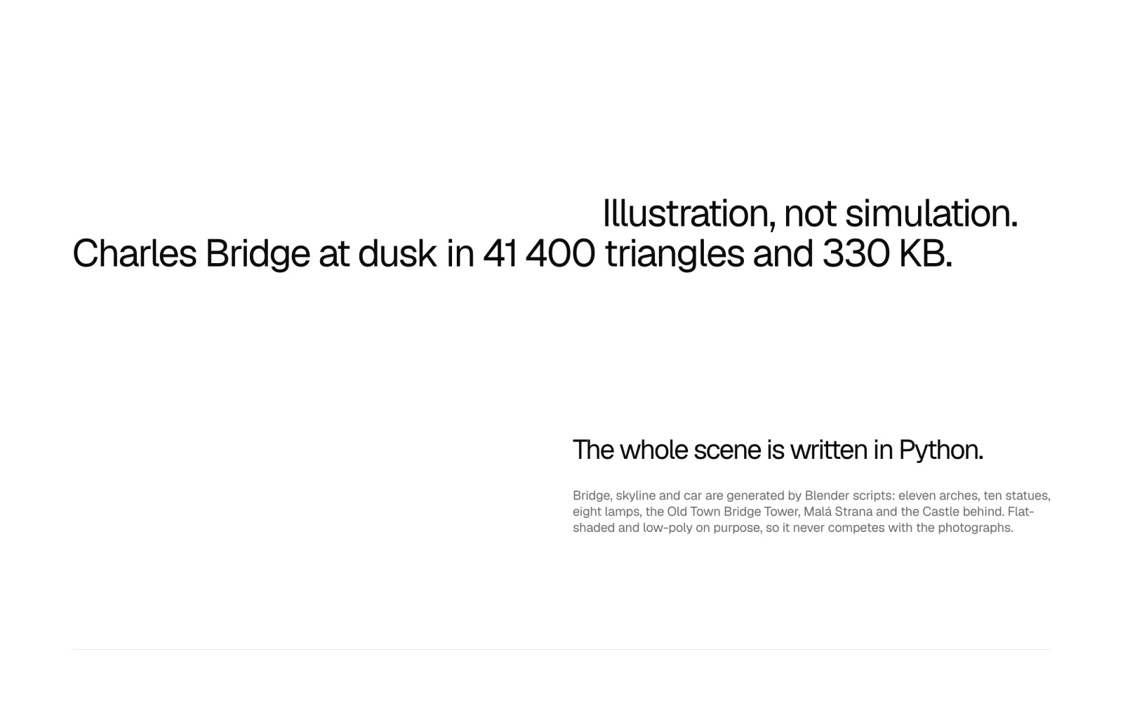 3D statement: illustration, not simulation